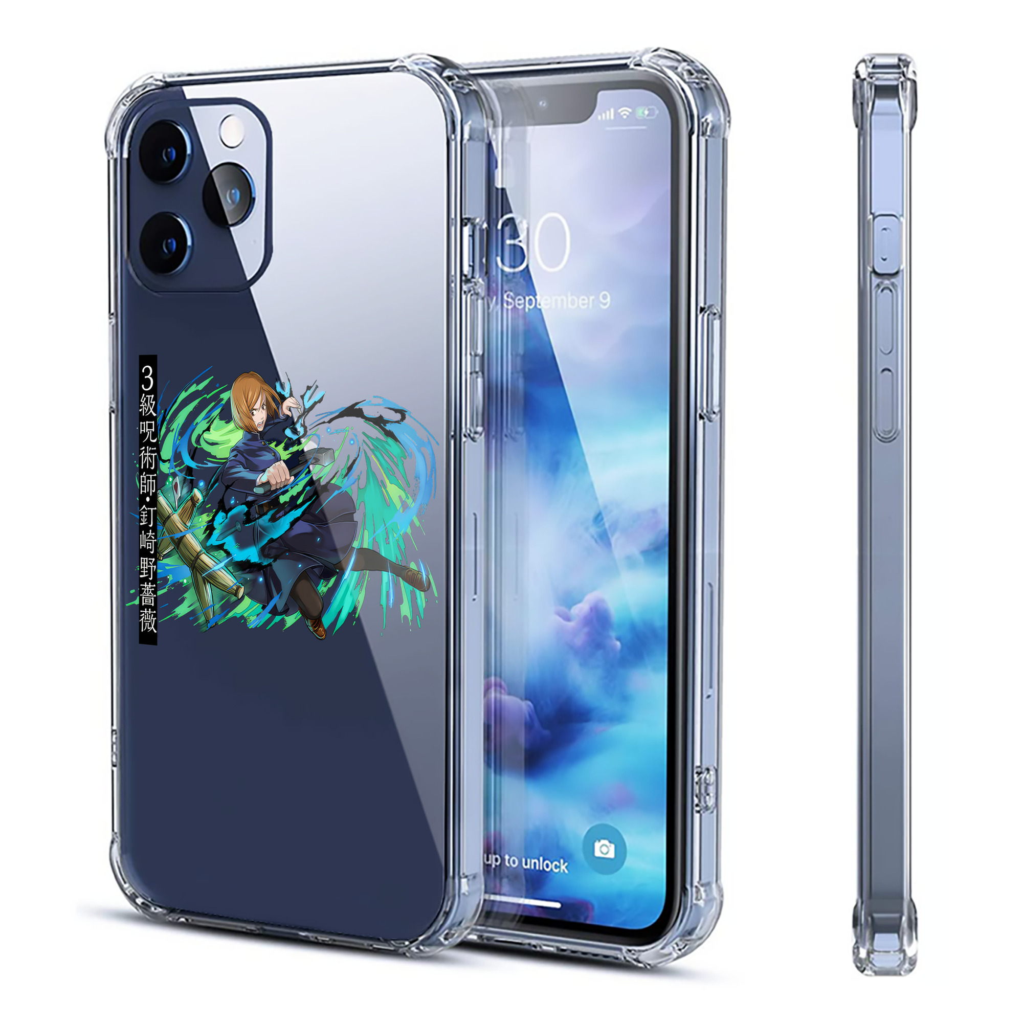（画像用） 呪術廻戦 Jujutsu Kaisen 【iPhone 12シリーズ対応】透明スマホケース（クリアソフトケース）